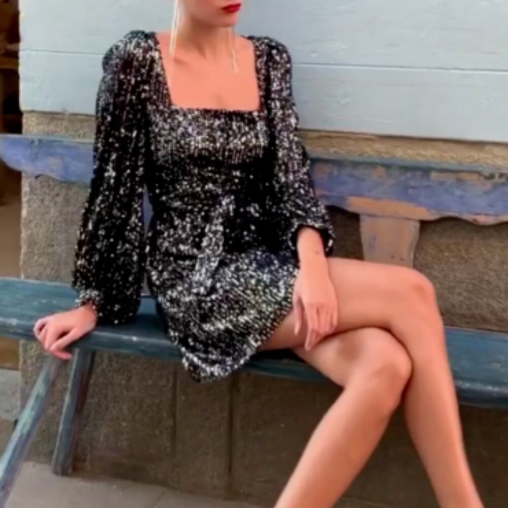 Zara Sequin Mini Dress - Picture 14 of 15